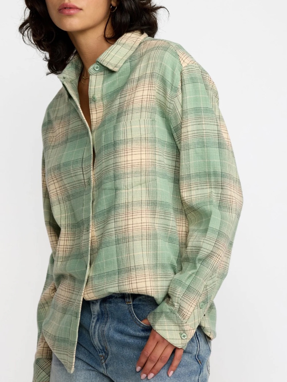 NEW RVCA Womens MABEL FLANNEL size: